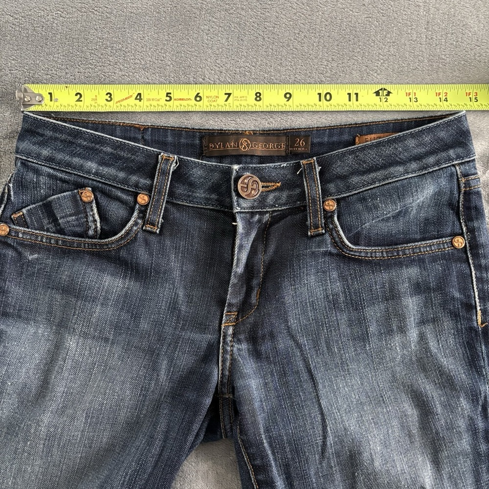 Dylan & George Jeans Womens 26 Blue Elizabeth Low Rise Boot Cut mes. (28.5x30) - Picture 3 of 13
